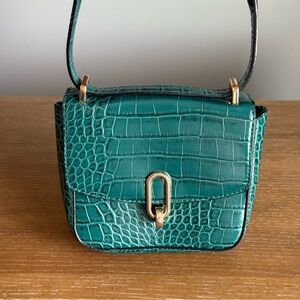 A New Day Green Crocodile-Embossed Crossbody Bag